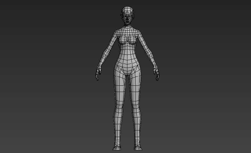 女孩人體3dmax模型（低模）