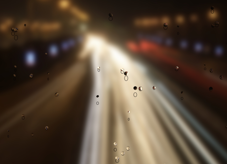 雨滴在玻璃上向下仿真流動效果源碼（純css）